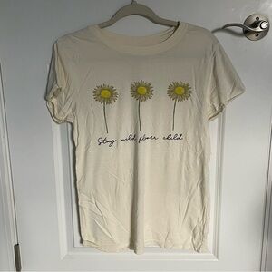 New! Recycled Karma Project Karma stay wild flower child Shirt nwot 18595